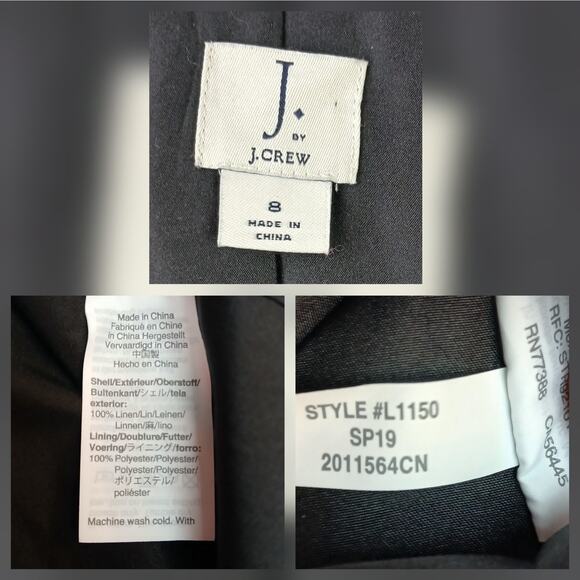 J By J.Crew SZ 8 One Button Linen Blazer - Picture 5 of 5